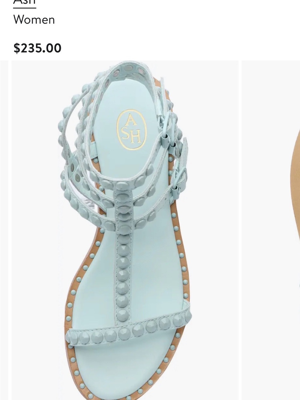 ASH Play Bis Sandal (Women) gladiators misty blue SZ 39 (9) - Picture 3 of 8